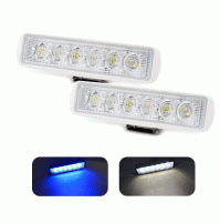 18W LED Boat - DC9-32V - White casing spreader light - Emmitt Color: Dual color /Blue & White - WK-DU18WBW - AZLED